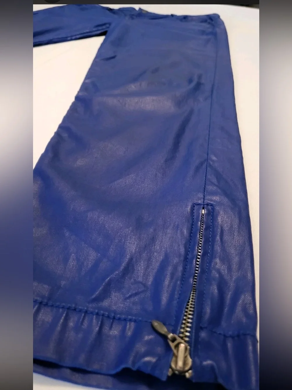 Anne Fontaine Cobalt Blue Faux Leather Pants